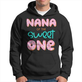 Nana Of The Sweet One First Birthday Matching Family Donut Hoodie - Thegiftio UK