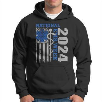National Ems Week 2024 Usa Flag Emergency Medical Services Hoodie | Mazezy