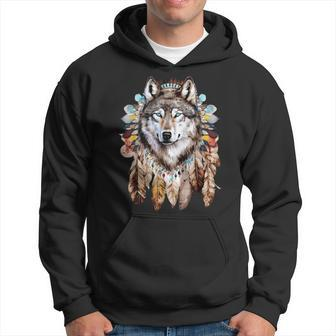 Native American Headpiece Native American Indian Wolf Hoodie - Thegiftio UK