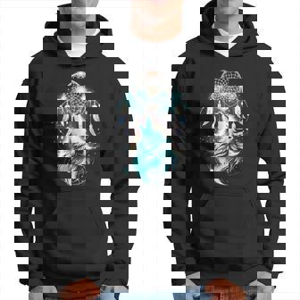 Nature Wild Dog Wolf Howling At The Moon Dream Catcher Hoodie - Thegiftio UK