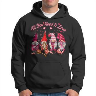 All You Need Is Love Gnomies Valentines Day Girls Womens Hoodie - Monsterry