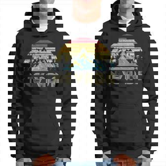 Nevada Retro Vintage Mountains Nature Hiking T Hoodie - Monsterry