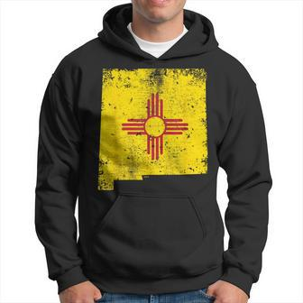 New Mexico State Flag Faded Flag Of New Mexico Hoodie - Monsterry DE