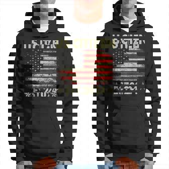 New Us Citizen Est 2024 American Immigrant Citizenship Hoodie - Thegiftio