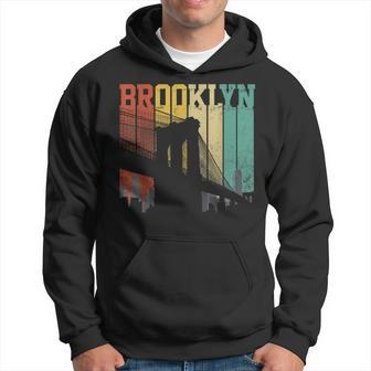 New York City Brooklyn Bridge Vintage Retro Skyline Nyc Ny Hoodie - Seseable