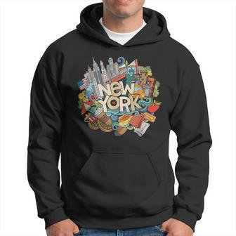 New York City Nyc Iconic Skyline Big Apple Souvenir Hoodie - Monsterry CA