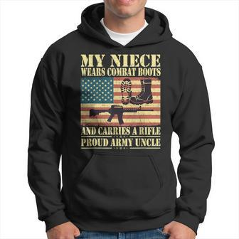 My Niece Wears Combat Boots Proud Army Uncle Military Family Hoodie - Monsterry CA
