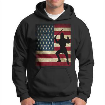 Ninja Warrior American Flag Martial Arts Hoodie - Monsterry AU