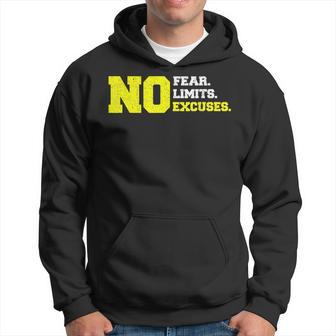 No Fear No Limits No Excuses Hoodie - Monsterry DE