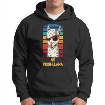 No Prob-Llama Word Play Lama Alpaca Vintage Hoodie - Monsterry DE