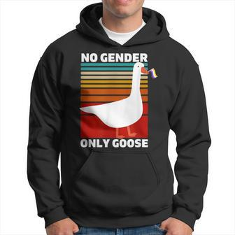 Non-Binary Pride No Gender Only Goose Lgbtq Enby Flag Hoodie - Thegiftio UK
