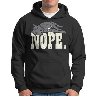 Nope Lazy Pitbull Pitties Pet Dog Lover Owner Hoodie | Mazezy