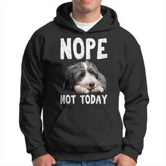 Nope Not Today Lazy Dog Bearded Collie Hoodie - Thegiftio UK