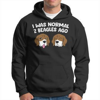 I Was Normal 2 Beagles Ago Beagle Puppies Beagle Dog Hoodie | Mazezy