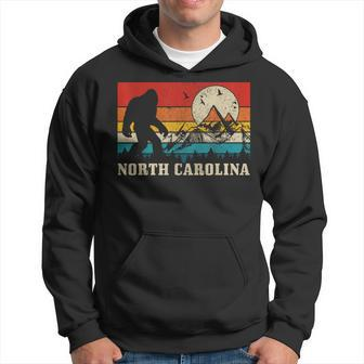 North Carolina Bigfoot Vintage Mountains Hiking Camping Hoodie - Monsterry DE