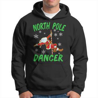 North Pole Dance Santa Claus Pole Dancer Christmas Hoodie - Monsterry