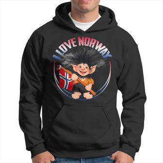 Norway Happy Troll Souvenir Travel Hoodie - Seseable