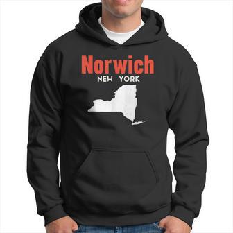 Norwich New York Usa State America Travel New Yorker Hoodie - Monsterry