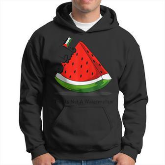 This Is Not A Watermelon Palestine Flag Arabic & English Hoodie - Seseable
