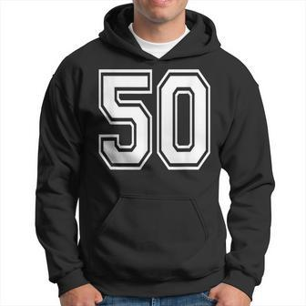 Number 50 Birthday Varsity Sports Team Jersey Hoodie - Monsterry