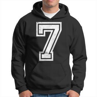 Number 7 Seven Sport Jersey Lucky No 7Th Birthday Vintage Hoodie - Monsterry UK