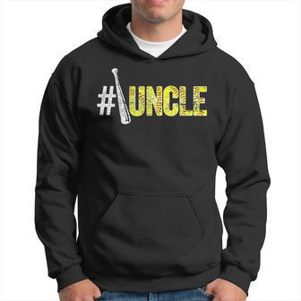 Number One Softball Uncle Fathers Day Softball Uncle Hoodie - Thegiftio UK