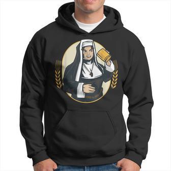 Nun Drinking Beer Hoodie - Thegiftio UK