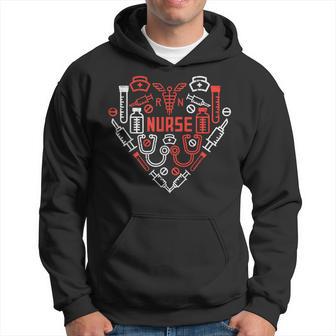 Nurse Valentines Day Scrub Valentine Rn Icu Er Cna Ob Women Hoodie - Thegiftio UK