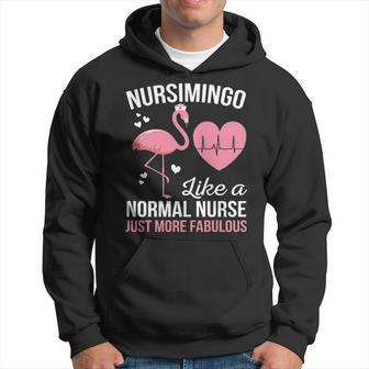 Nursimingo Pink Flamingo Nurse Hoodie | Mazezy