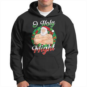 O Holy Might Swole Santa Diesel Gym Beast Ripped Christmas Hoodie - Monsterry CA