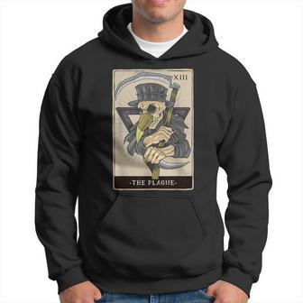 Occult Plague Doctor Tarot Card Black Death Baphomet Devil Hoodie - Monsterry UK