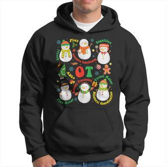 Occupational Therapy Ot Ota Merry Christmas Cute Snowman Hoodie - Seseable