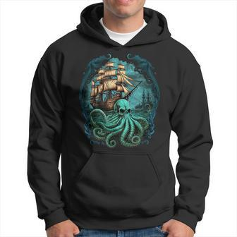 Octopus Kraken Pirate Ship Sailing Hoodie - Monsterry DE