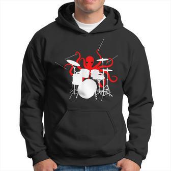 Octopus Playing Drums Drummer Musician-Octopus Lover Hoodie - Monsterry AU