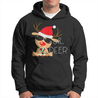 Oh Deer Reindeer Hoodie - Seseable