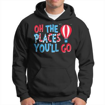 Oh The Places You’Ll Go When You Read Hot Air Balloon Book Hoodie - Seseable