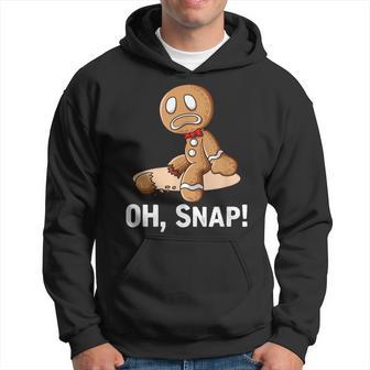 Oh Snap Gingerbread Cookie Man Broken Leg Ampu Hoodie - Thegiftio UK