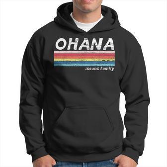 Ohana Means Family Vintage Retro Hawaii Tropical Hoodie - Monsterry AU