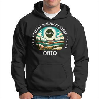 Ohio Eclipse 40824 Retro America Total Solar Eclipse 2024 Hoodie - Monsterry