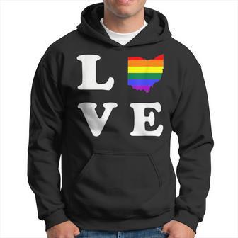 Ohio State Map Love Lgbt Gay Rights Pride Ally Hoodie - Monsterry CA