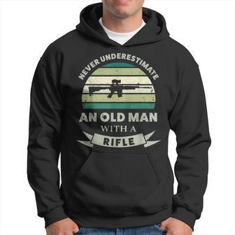 Old Man With A Rifle Gun Dad Hoodie - Thegiftio UK