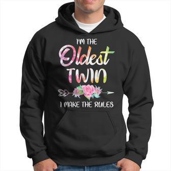 Oldest Twin Sibling Birthday Twins Matching Hoodie - Monsterry UK