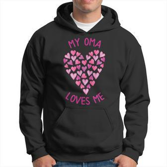 My Oma Loves Me Valentine Hearts For Girls Hoodie - Monsterry DE