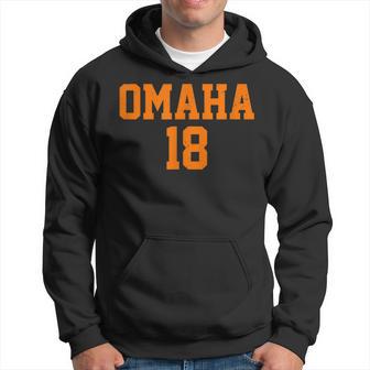 Omaha 18 Football Call Sign Graphic Quarterback T Hoodie - Monsterry UK