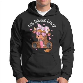 One Boujee Heifer Highland Cow Tumbler Happy Valentine's Day Hoodie - Seseable