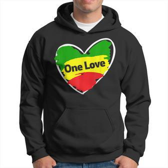 One Love Heart Jamaican Flag Hoodie - Monsterry CA