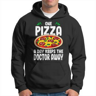 One Pizza A Day Keeps The Doctor Away Eating Pizza Italian Hoodie - Monsterry UK