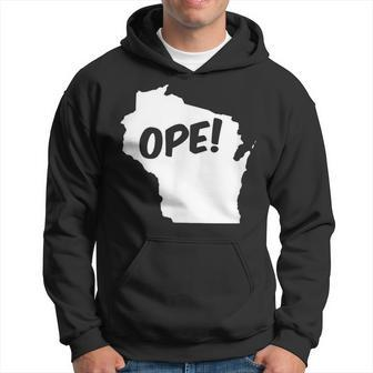 Ope Wisconsin State Outline Silhouette Wholesome Hoodie - Monsterry UK