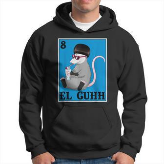 Opossum El Cuhh Takuache Cuh Trash Possum Mexican Card Hoodie - Monsterry UK