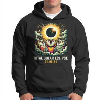Owl Howling At Solar Eclipse Hoodie - Monsterry DE